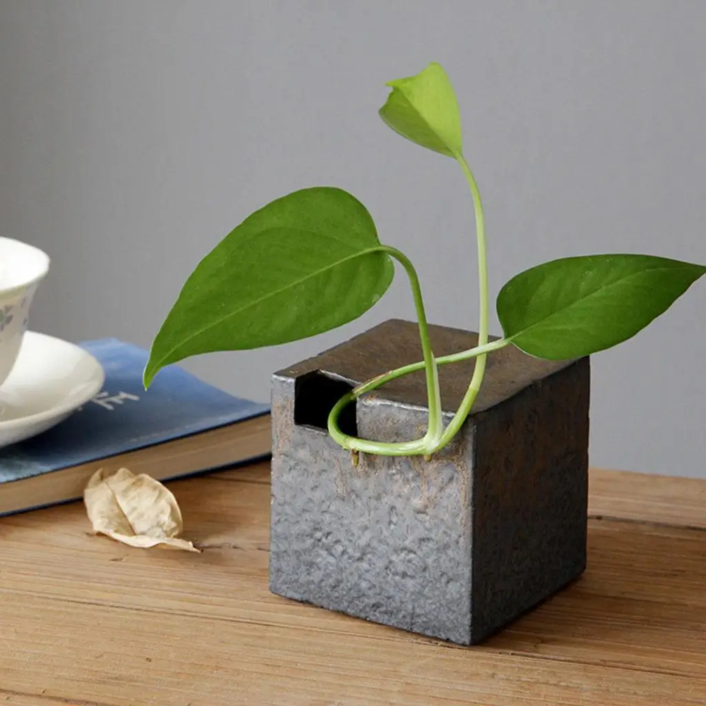 Ikebana Vaso in ceramica Decorazione della sala da meditazione Fioriere in vaso per la casa Camera da letto Studio yoga Sala da pranzo Ornamenti