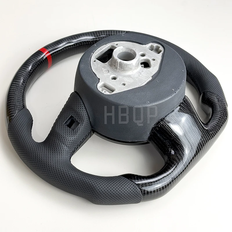 Suitable For Audi Steering Wheel A3 A4 A5 A6 A7 Q3 Q5 Q7 Fully Perforated Steering Wheel Flat Bottom Sports Steering Wheel