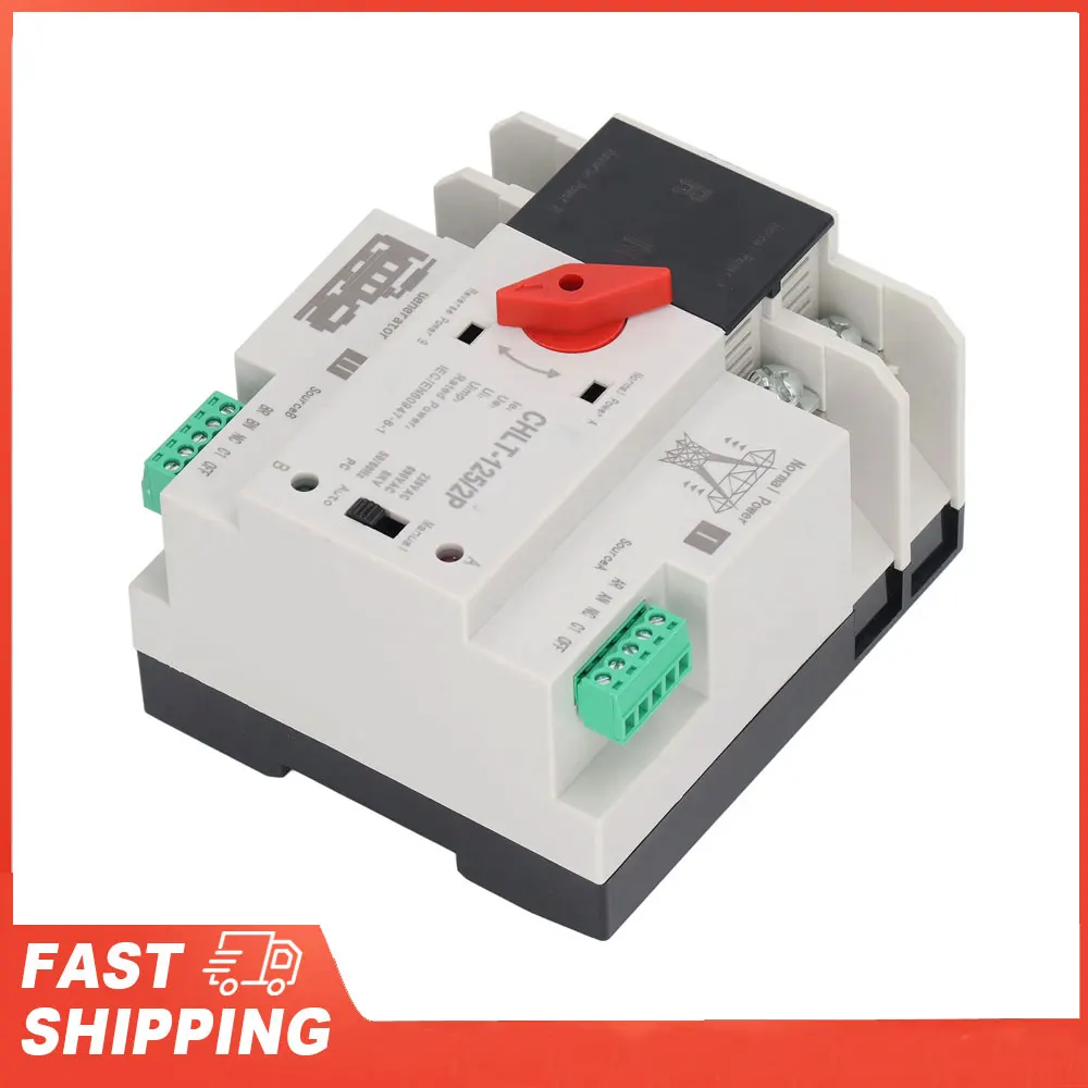 Dual Power Automatic Transfer Switch Flame Retardant Dual Power Switch for Shopping Mall AC230V Electrical Switch