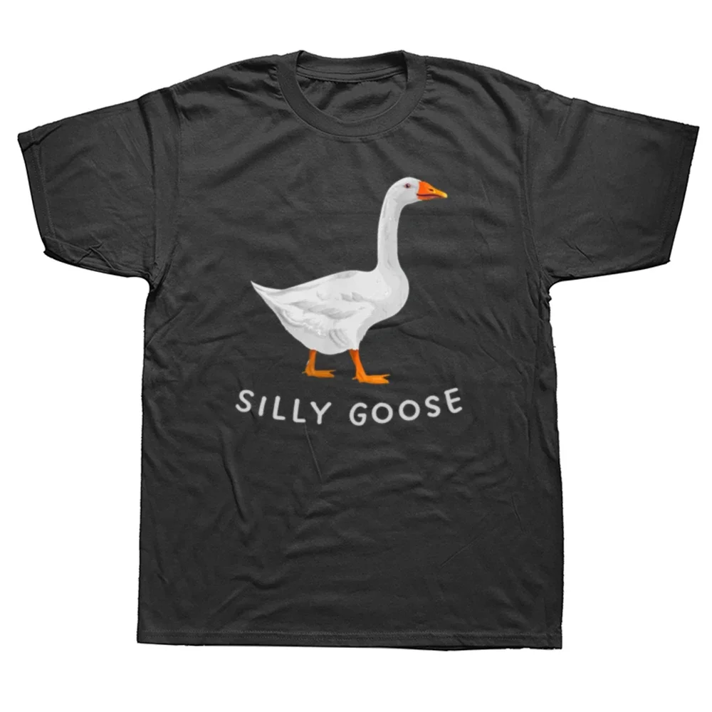 Silly Goose T-Shirt Men Joke Unisex T Shirt Summer Cotton Short Sleeve Fuuny Goose Tshirts Tops Unisex Aesthetic Clothing