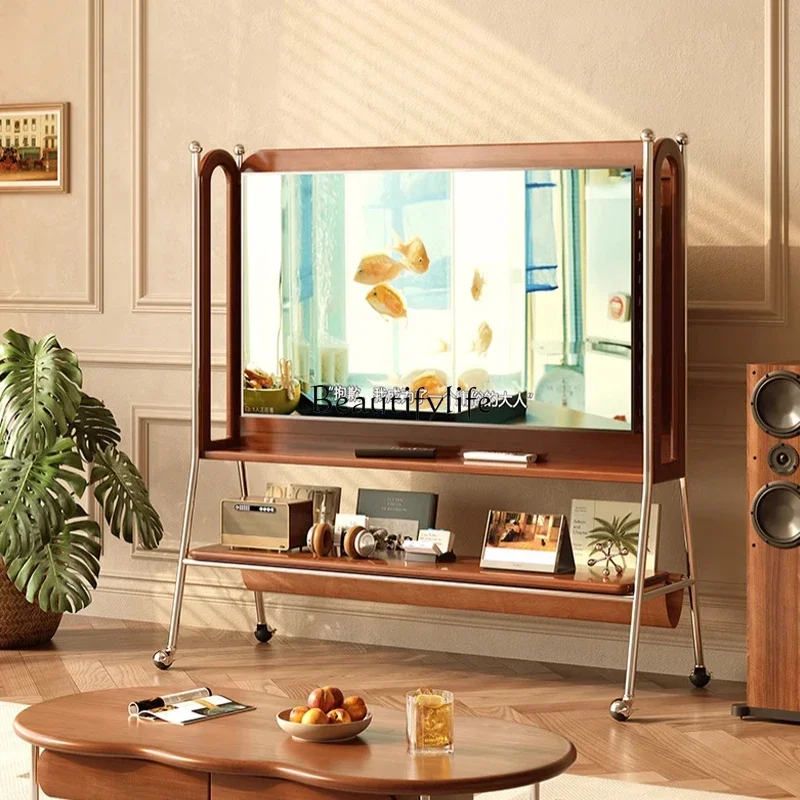 

ld14Nordic solid wood TV stand removable display floor stand