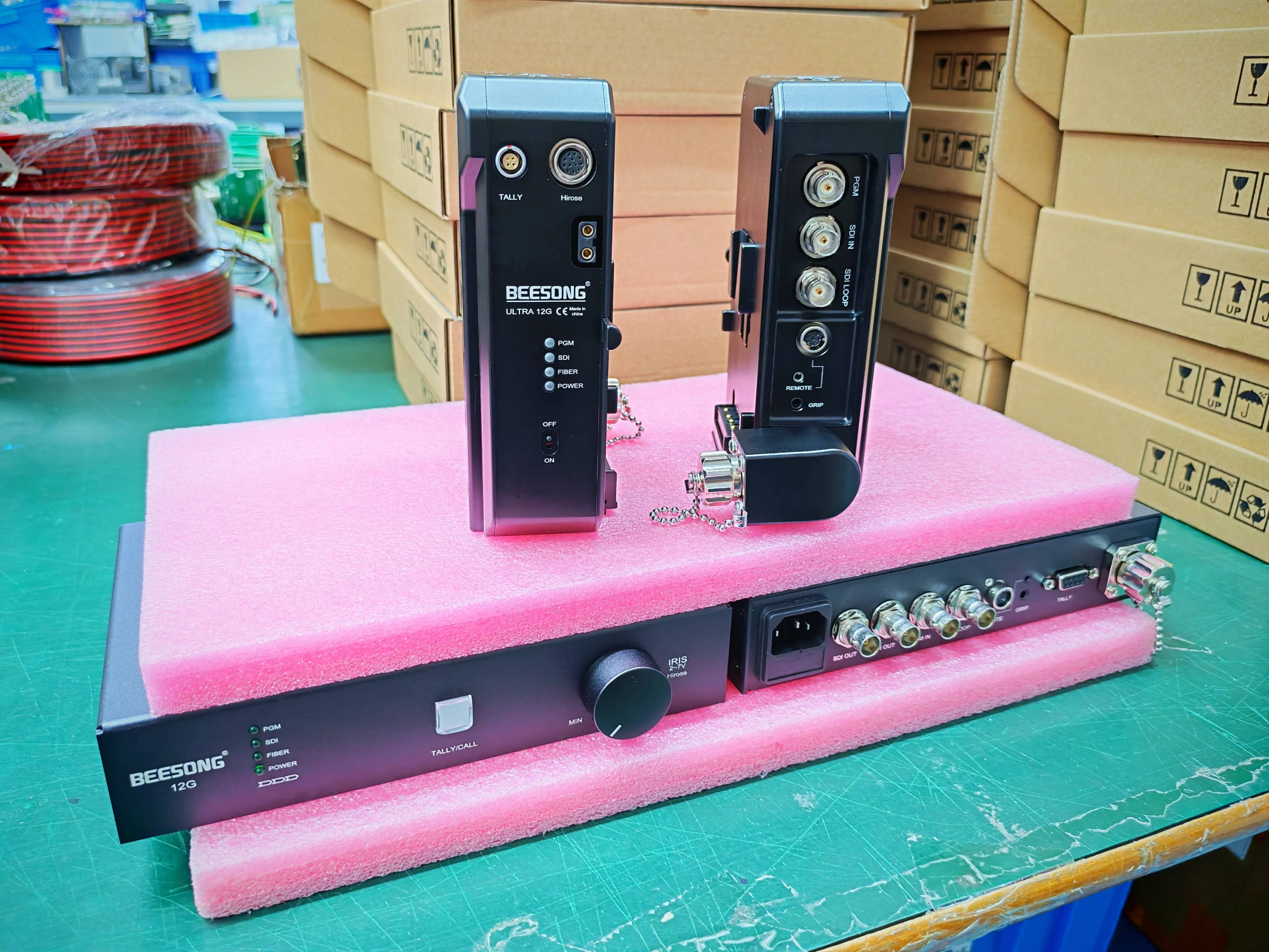4K Live Production TV Camera to OB Van over 12G SDI Fiber Converter With Return Video