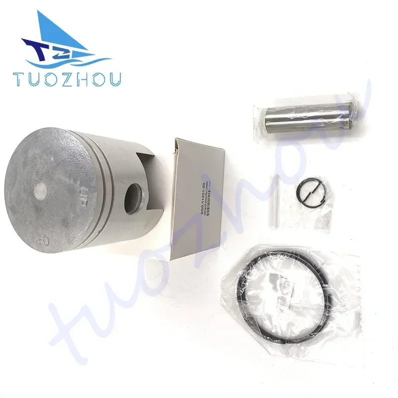 

6G0-11631-00 Piston Kit (std) for Yamaha Outboard Motor 2-stroke 20HP 25HP 664-11631-00 Diameter67mm 664-11631 6G0-11631