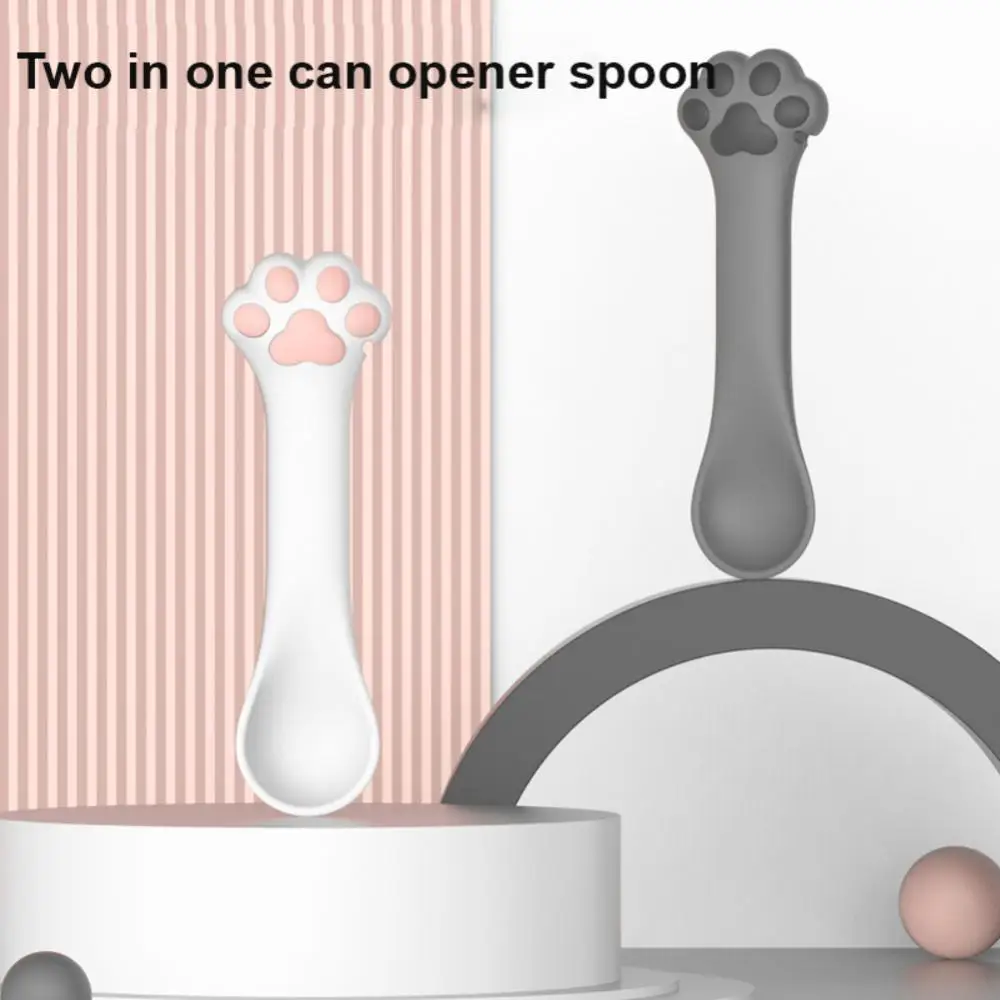 Multifunctional Pet Can Spoon Food Grade Non-toxic Silicone Plastic Grease Cat Accessories Can Opener Airtight Performance 40g