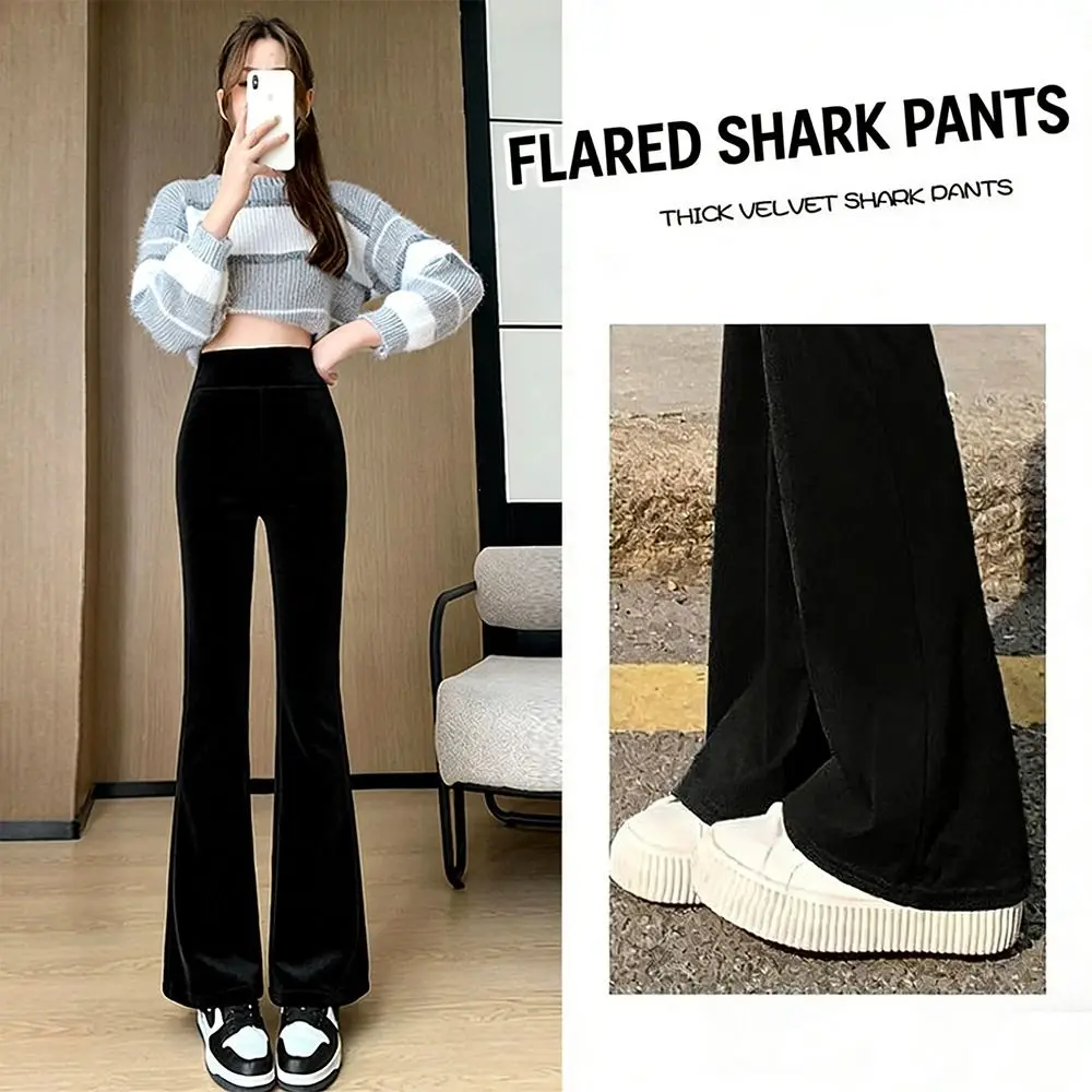 Fashion High Waist Yoga Pants Fitness Fake Two Piece Workout Pants Casual Bell-bottom Dance Pants Women