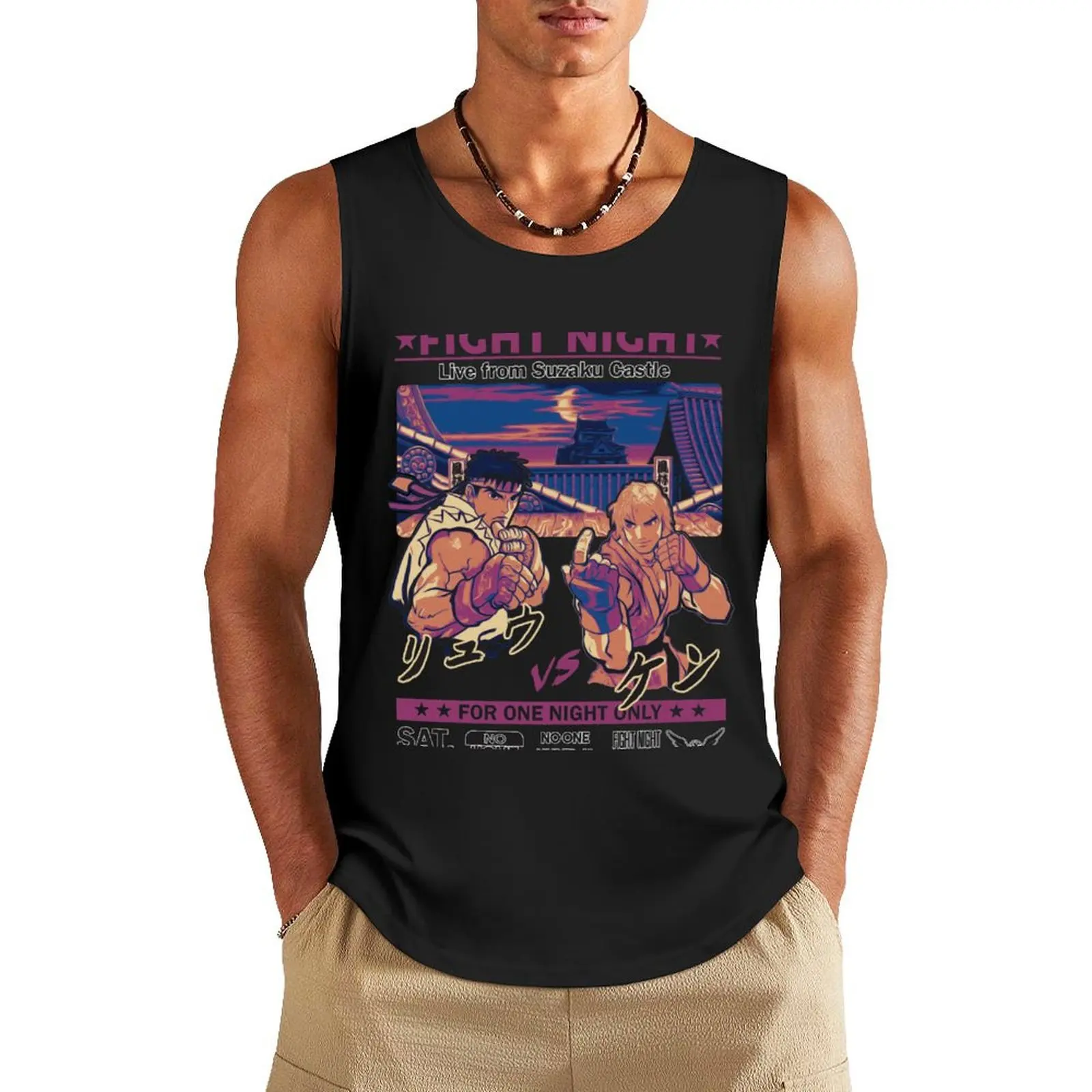 

Live from Suzaku Castle Tank Top summer summer Men's tops gym shirts Men's sports t-shirt