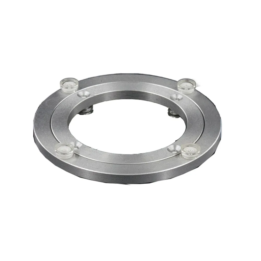 

Smooth Aluminum Table Turntable Quiet Effortless Access Rotating Bearing Base Simple Install Convenient