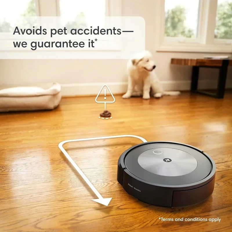 QWiRobot Roomba Combo j5  Self-Emptying Robot Vacuum & Mop – Identifies and Avoids Obstacles Like Pet Waste & Cords,Empti