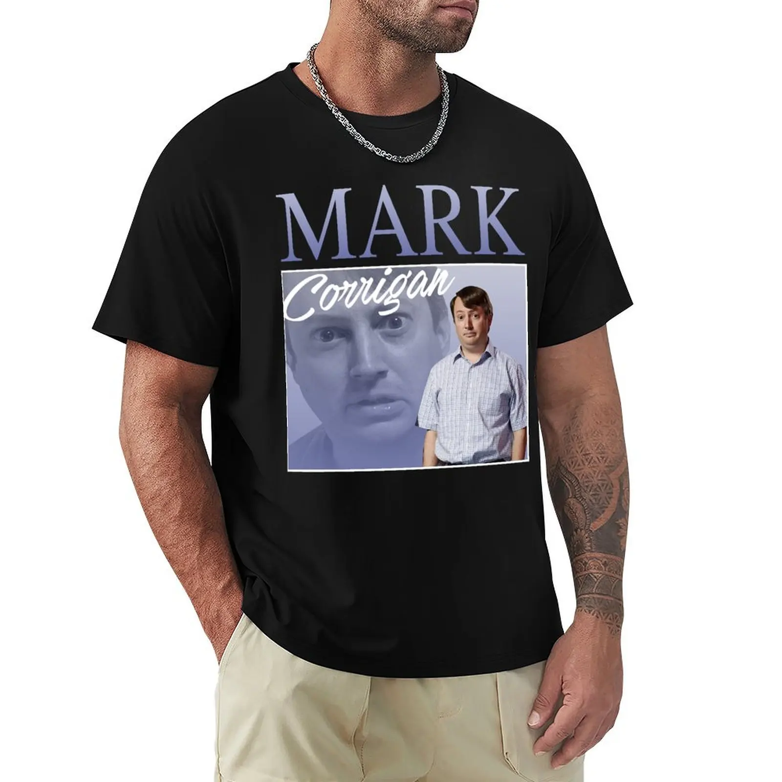 Needed Gifts Peep Show Mark Corrigan Cute Graphic Gift T-Shirt Large Size Casual Short Sleeve Top