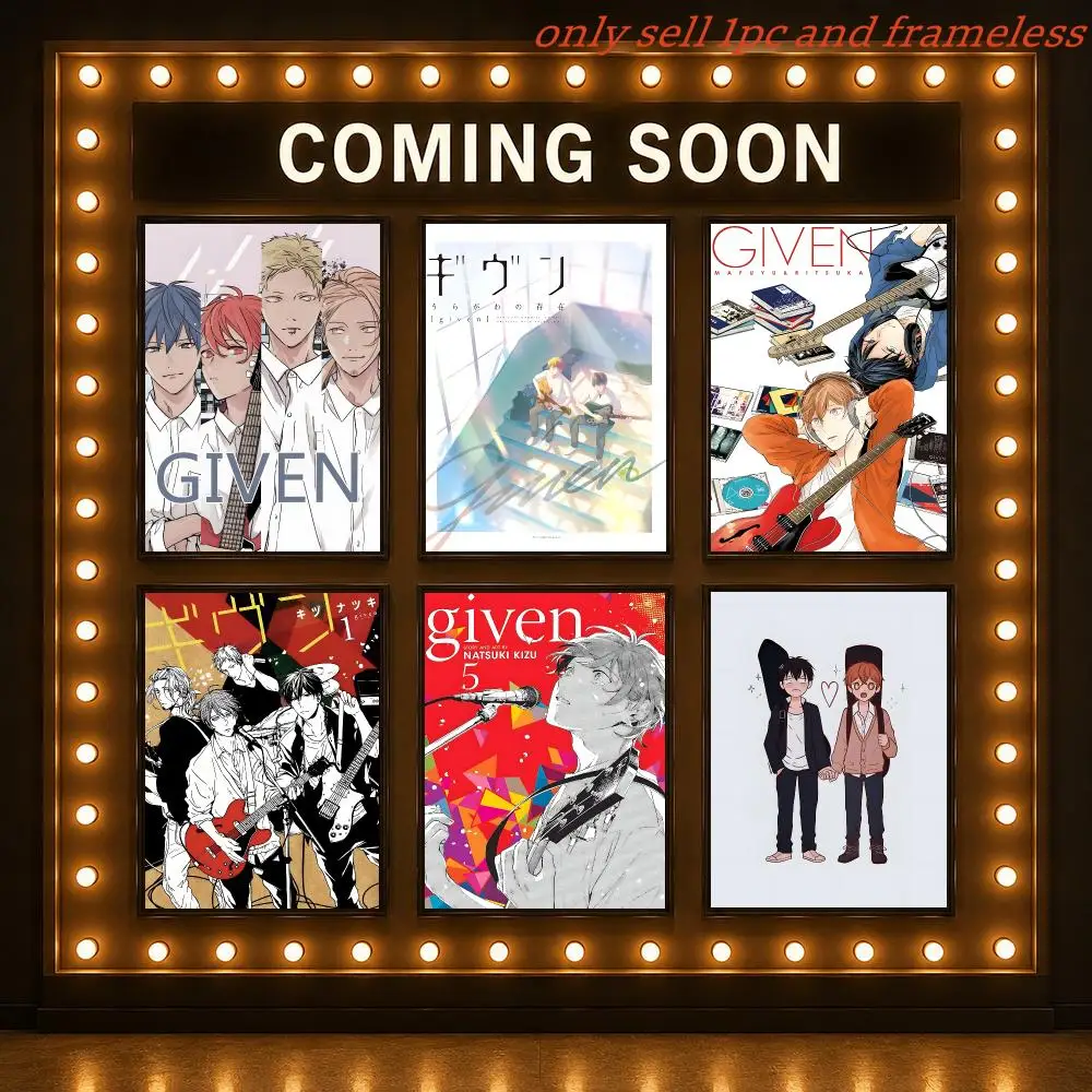 Boys Love Comic G-Given-S Cartoon Poster Poster Painting Wall Art Pictures Living Room Home Decor