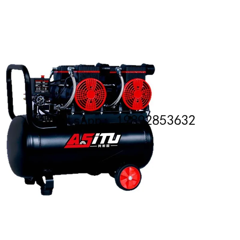 

QQ Oil-free silent air compressor 220v high-power air pump for woodworking, painting, renovation, and inflating