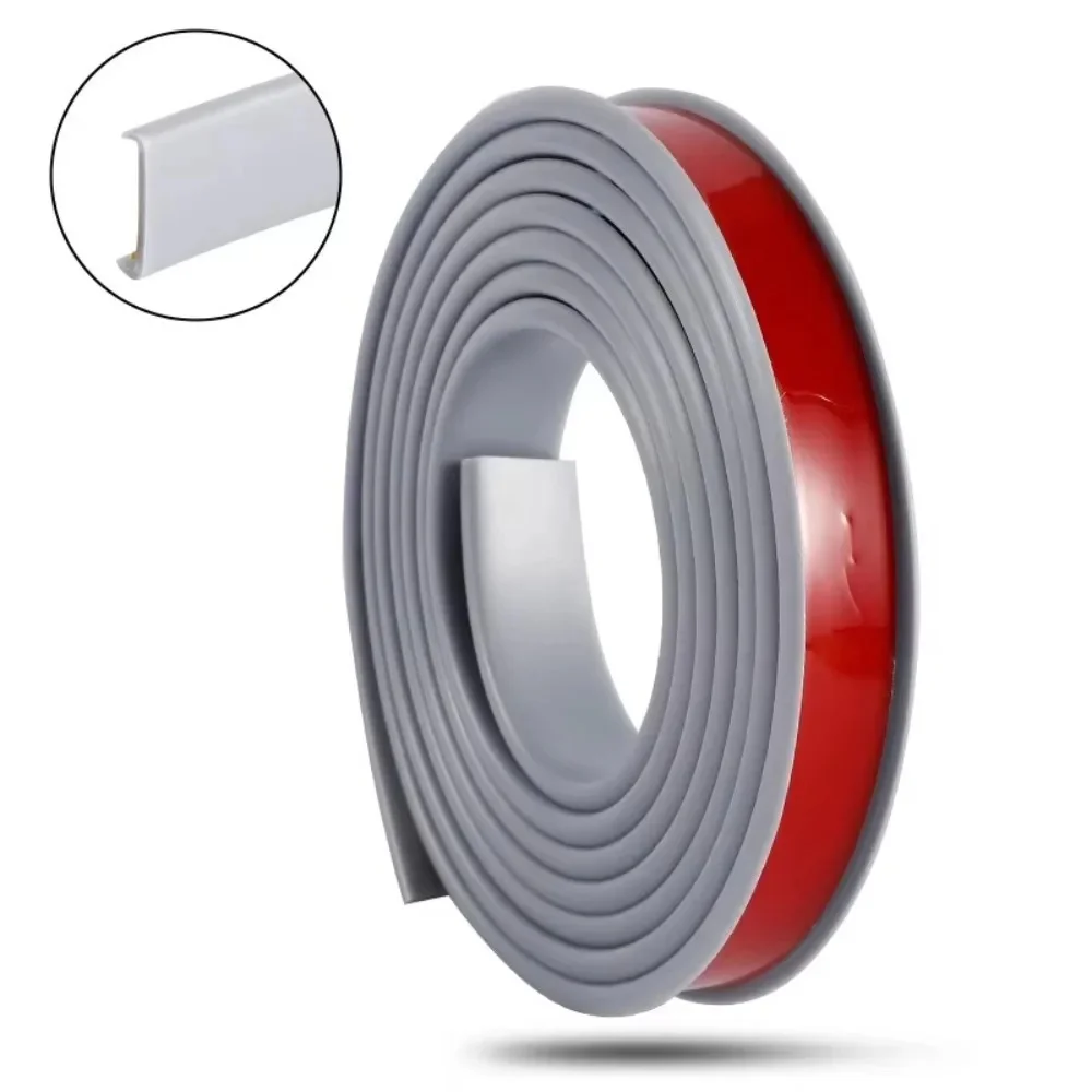 1 Stück 5 m/196,85 Zoll selbstklebender PVC-Kantenanleimstreifen, Dichtungsband, U-förmiger Streifen für Möbel, Schrank, Schreibtisch, Kantenschutz – Detail 8