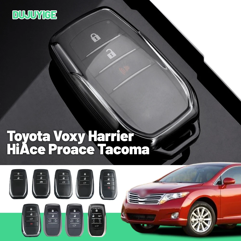 

Clear TPU Car Key Case For Toyota Voxy Harrier HiAce Proace Tacoma Aqua Key Fob Cover Protector Shell Auto Accessories