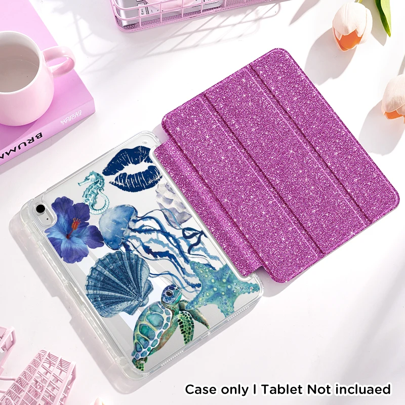 

Чехол для iPad Air 11 2025 года 10 11 11 A16 iPad Pro 11 Air 4 5 10,9 12,9 M2 M3 M4 Pro 13 10,2 7 8 9 с слотом для ручки, блестящий чехол