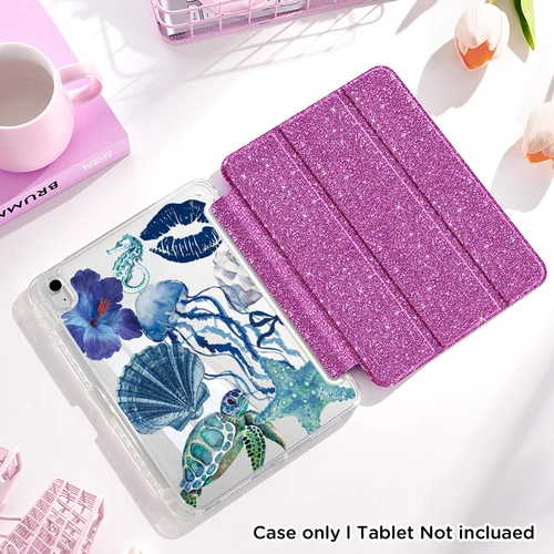 Para funda iPad Air 11 2025 10 11 11 A16 iPad Pro 11 Air 4 5 10,9 12,9 M2 M3 M4 Pro 13 10,2 7 8 9 con ranura para bolígrafo, funda brillante