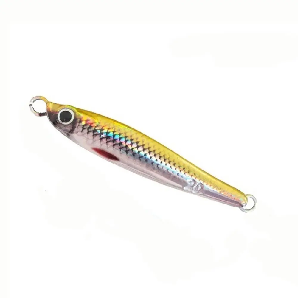 Biomimetic 2pcs Metal Jig Lure 10g 20g No Hook Fish Iron Plate UV Coating All Water Layers Biomimetic Fishing Lure For Bass