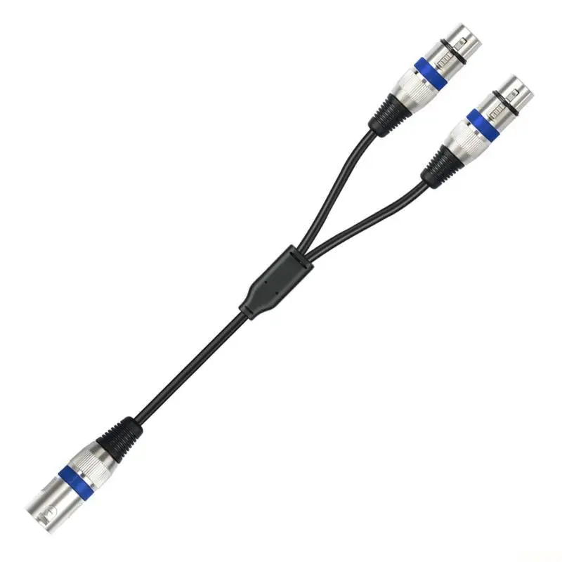 B03F 3Pin Male to Double 3Pin Female Y Splitters Music Adapters Cable for Microphones