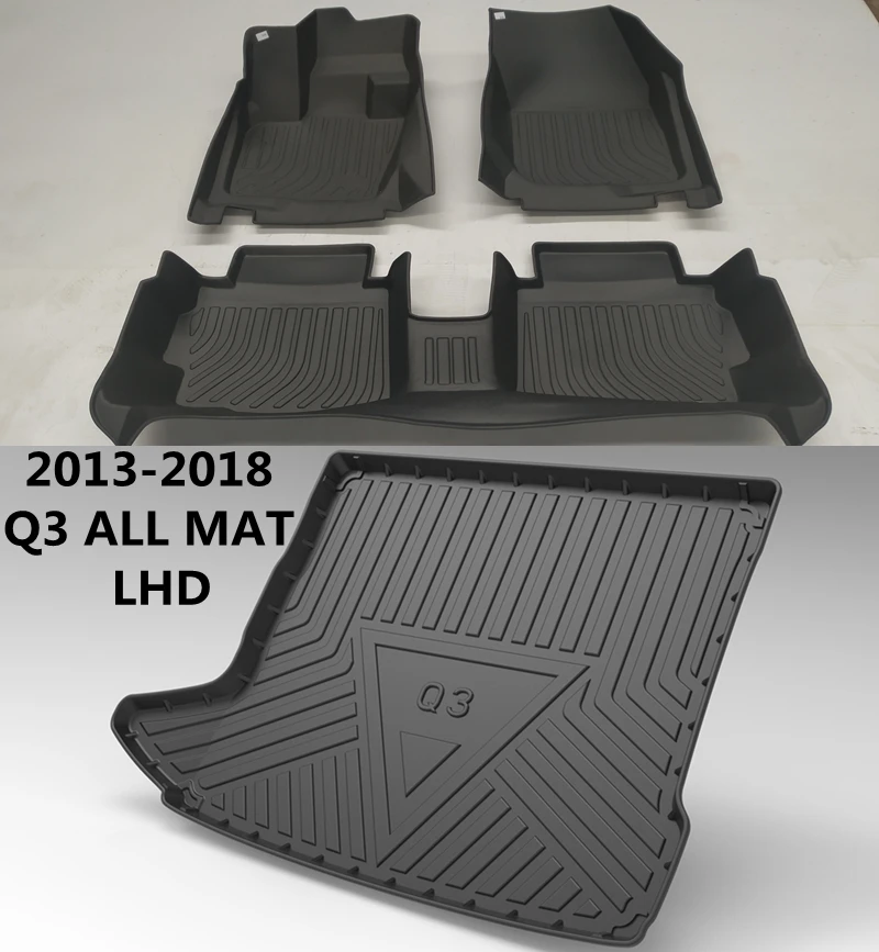 Use for 2013-2018 AUDI Q3 floor mat Q3 carpet AUDI Q3 custom car All-Weather TPE floor mat Q3 trunk mats Q3 TPE car floor mat