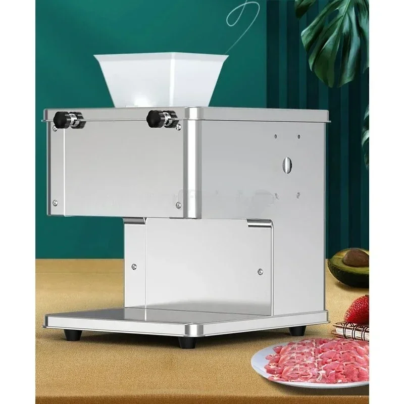 Electric Meat Slicer Automatic Slicer Multifunctional Stainless Shred Slicer Cutter Meat Vegetables Fish Meat Grinder Machine