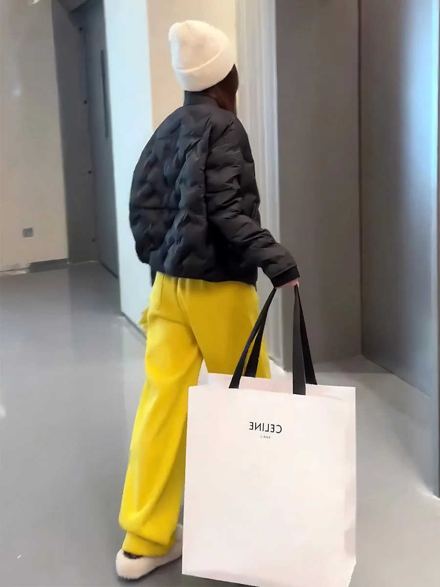 Ligero ort blanco Du down Jaet mujer Sli Stand Collar versátil cálido abrigo de invierno coreano Sle Casual ajuste suelto