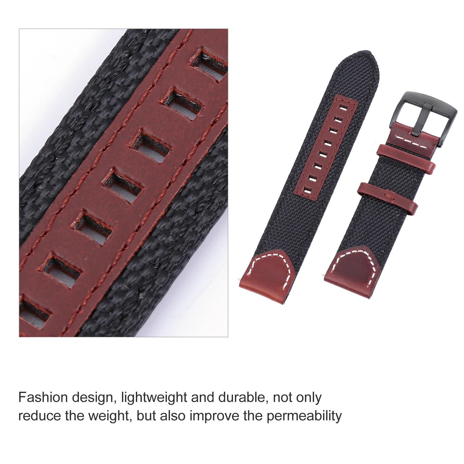 

22 Mm Major Retro Nylon Strap Man Watch Band Fit Vintage Watches for Men Wristband