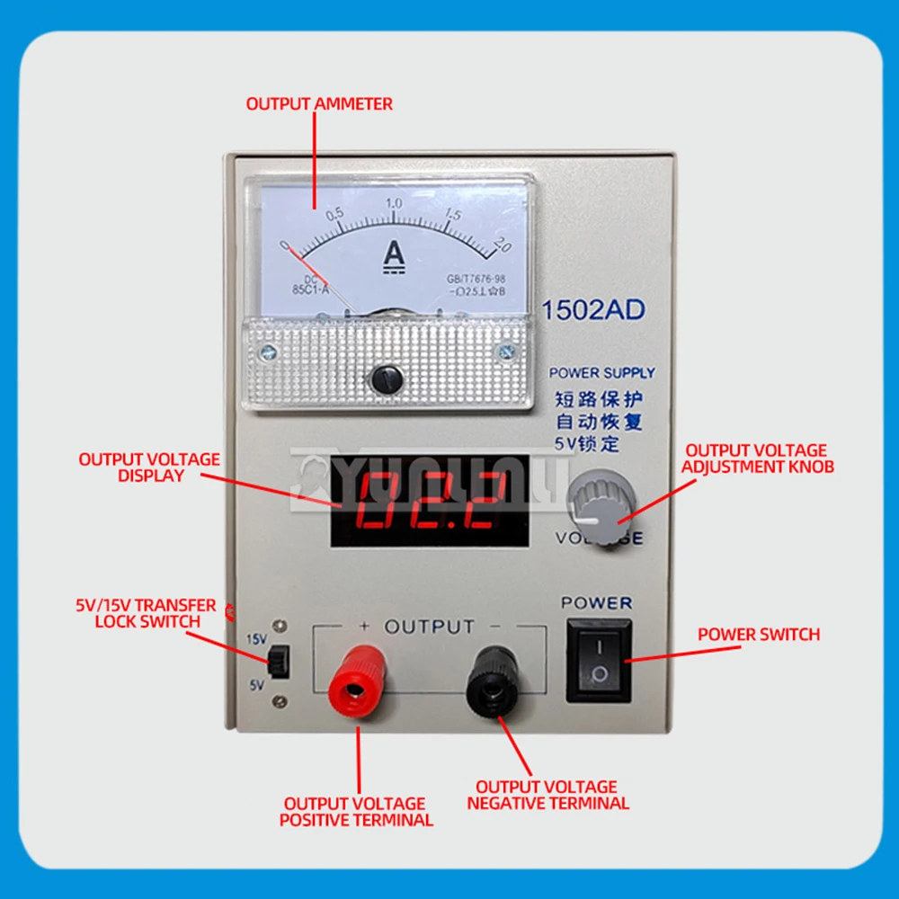 Adjustable DC Laboratory 15V 2A Power Supply Adjustable 15V 2A Voltage Regulator Stabilizer Switching Power Supply