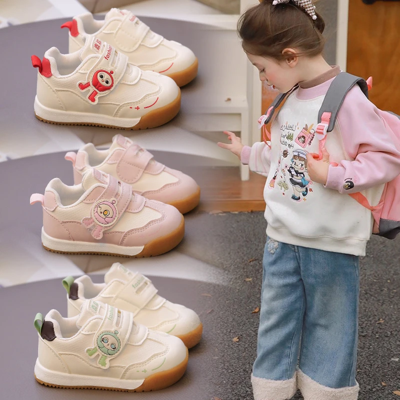

Children's Baby Sneakers 0-6 Years Old Red Cartoon Boys Girls Single Shoes Lightweight Non-slip Kids Gump Shoes Small Kids Shoes