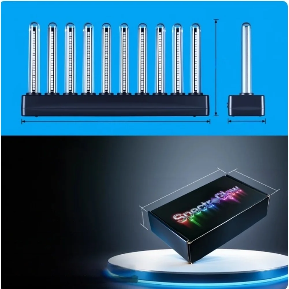 

Светодиодный аудиовизуализатор SPECTRUM RGB для игровой комнаты, 240 светодиодов, 8 визуальных эффектов, 12 уровней чувствительности, 8 уровней регулировки яркости