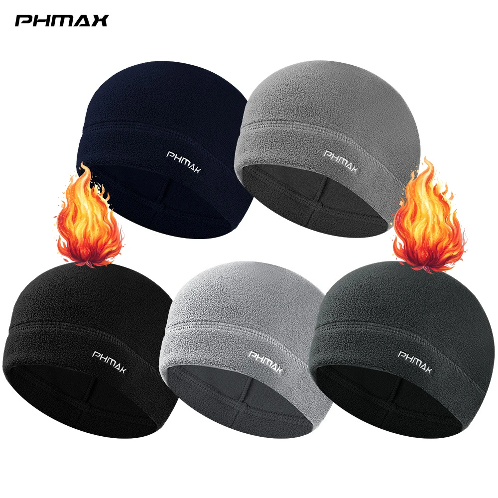 PHMAX Fleece Winter Hat Cycling Warmer Running hat Hunting men's caps MBT Bicycle Windproof Outdoor Hiking Balaclava Unisex hat