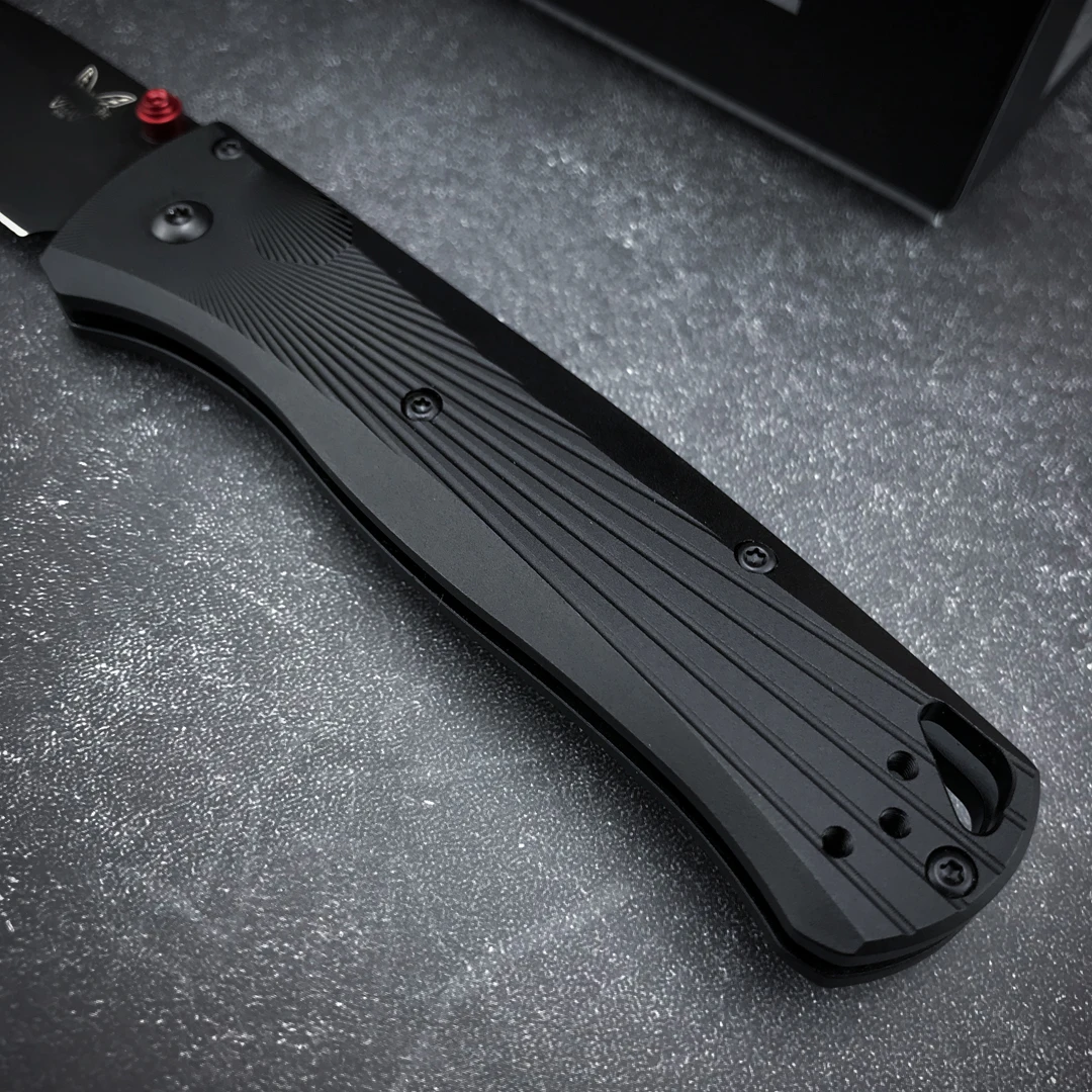 NEW Pocket BM 535BK-4 Folding Knife M390 Black DLC Plain Blade，Machined Aluminum Handle Outdoor Tactical Camping EDC Tool view 3