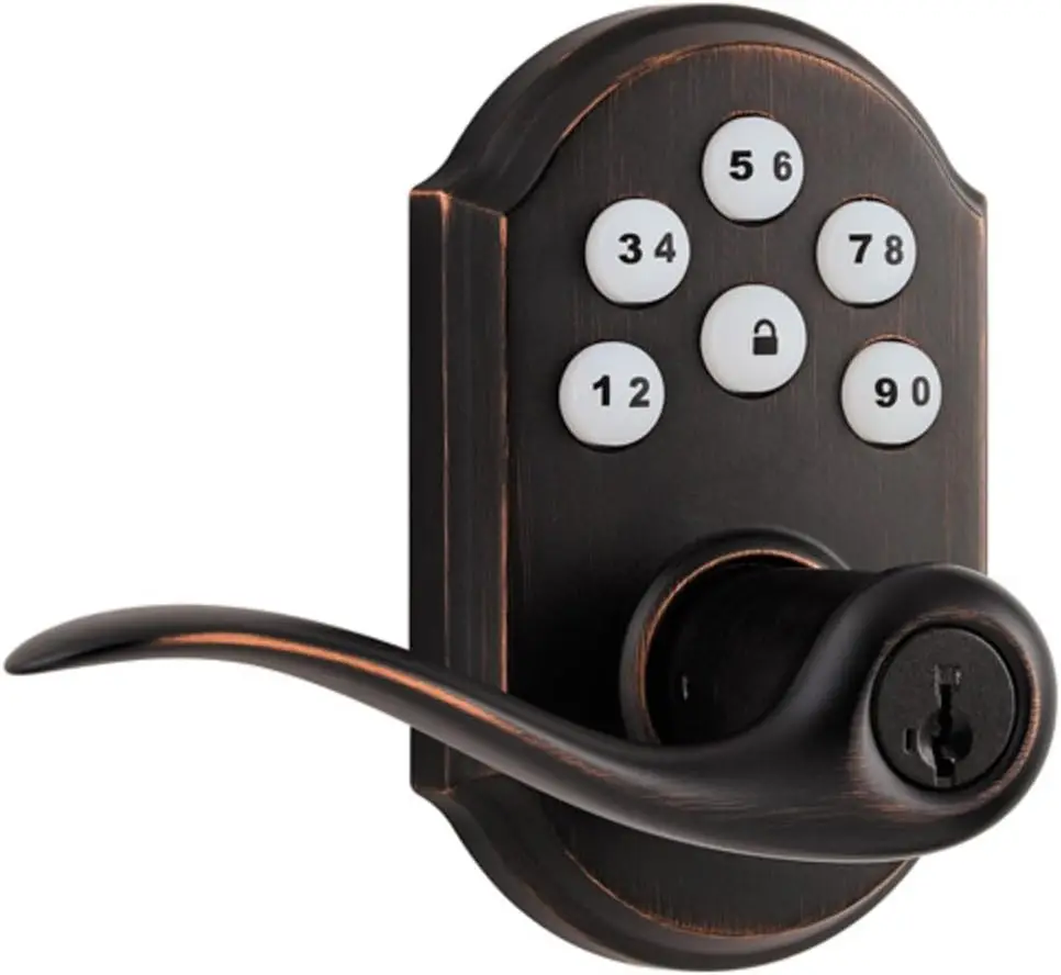 99120-038 Smartcode 912 Z-Wave Plus Conjunto de alavancas, 5,34 x 4,89 x 9,74 polegadas, bronze veneziano