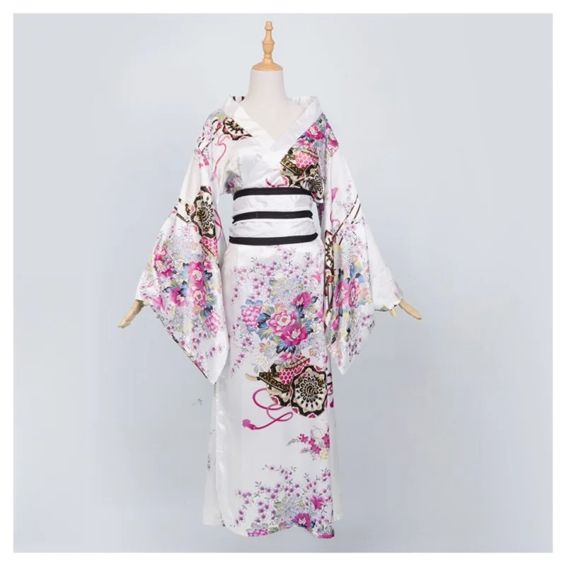 

Japanese Traditional Women's Formal Dress Performance Set Kimono Stage Costume Photo Robe plus Size