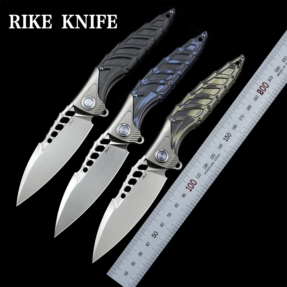 

RIKE Knife Self Defense Weapon 154cm Steel Practical G10 Handle Outdoor Camping Survival Knife edc Multitool Flipper Zero