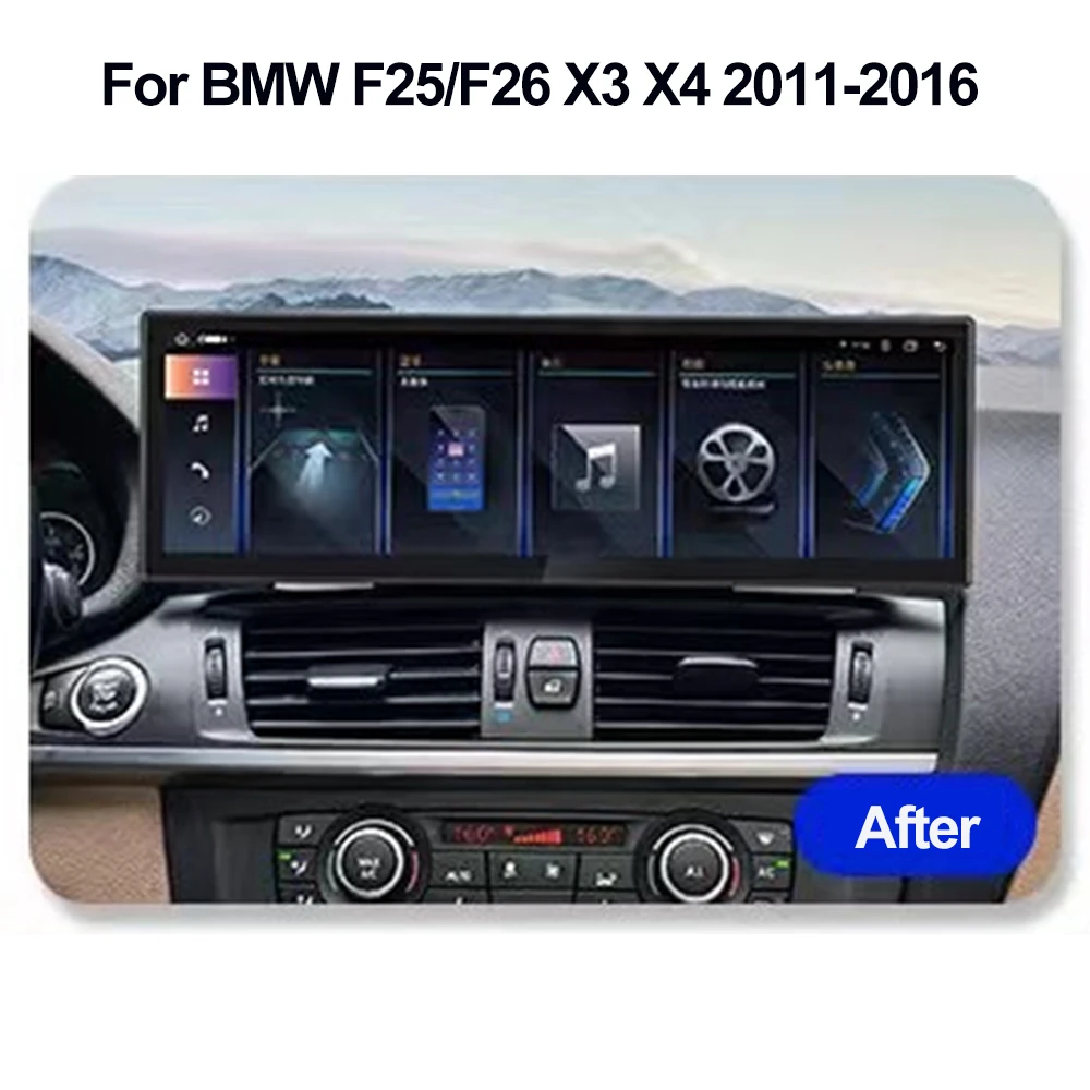 

14.9 Inch Android Autoradio Carplay For BMW X3 F25 2011-2016 CIC NBT X4 F26 Car radio multimedia GPS navi Stereo 4G WIFI Audio