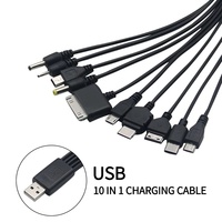 Universal Multi Pin Charger Cable 10 In1 Multifunction USB Adapter Data Transfer Wire Cord For Nokia Sony Speaker MP3 Player PSP