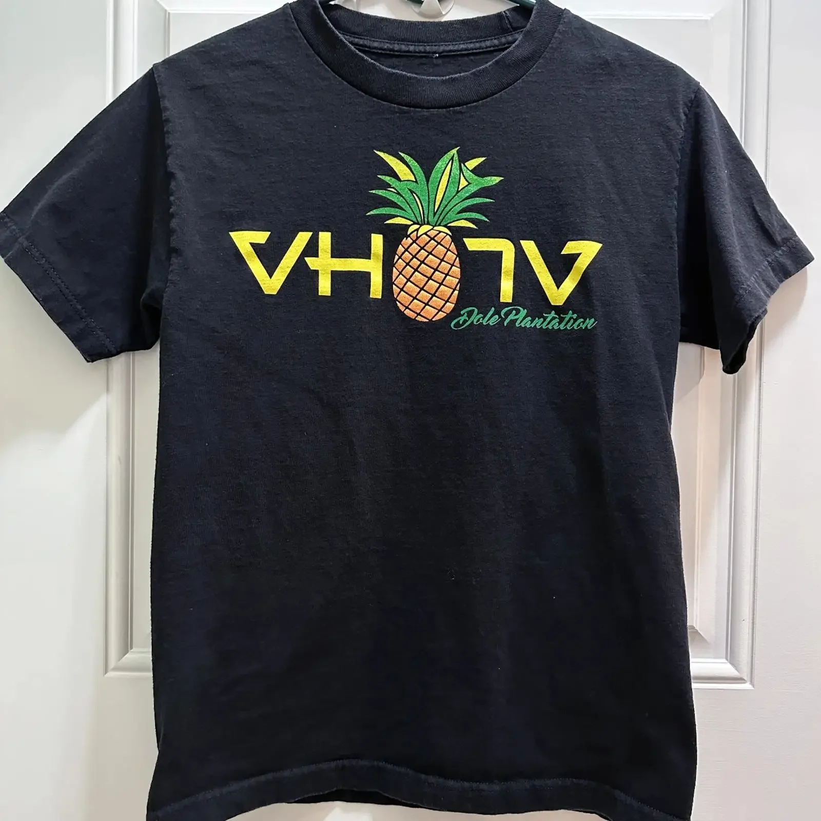 Dole Plantation Oahu Hawaii A7OHA Backwards Aloha Pineapple Hang Loose T Shirt Sm vintage Washed fashion Casual Stylish