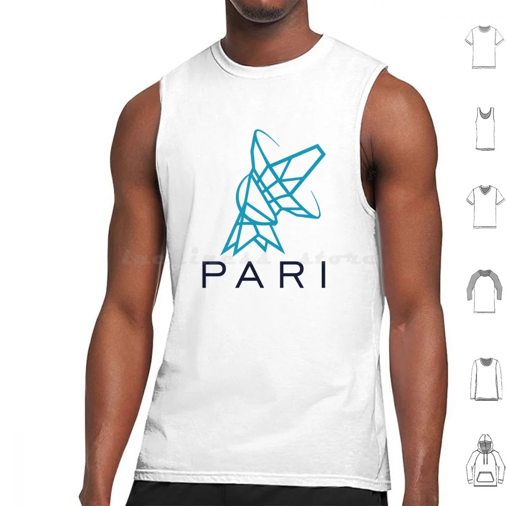 Pari Vertical Logo Tank Tops Print Cotton Pari