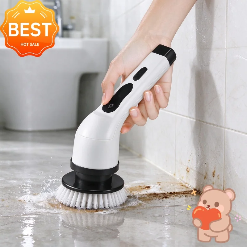 Cordless Electric Spin Cleaning Tool,Multi-surface Scrub Brush for Shower,Toilet,Bathroom & Kitchen, Christmas Stocking Stuffers