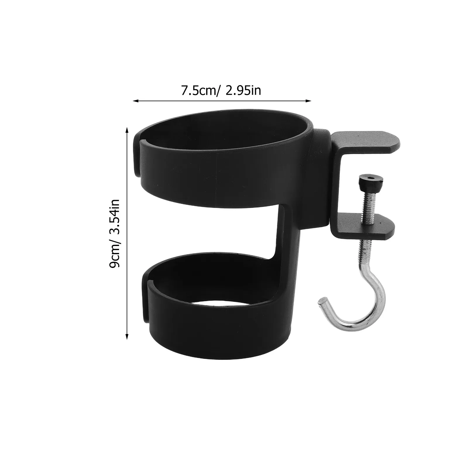 Versatile Adjustable Desk Cup Rack Featuring Secure Cup Cradle and Multi Use Hook for Mugs Bottles Headphones Desk Drink