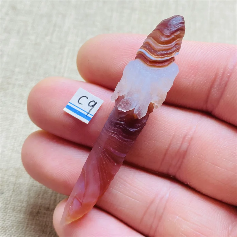 

Натуральный волшебный кристалл Alxa Gobi Energy Agate Wand, лечебный драгоценный камень, подарок рейки