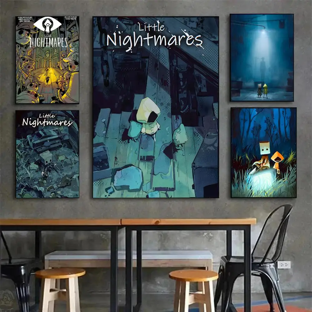 game horror L-Little Nightmares Poster Painting Wall Art Mural for Living Room Home Decor and Gifts