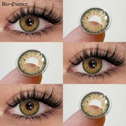 Bio-essense 2pcs Natural Color Contact Lenses for Eyes Brown Lenses Colorcon Korean Lenses Yearly Beauty Brown Eye Contacts Lens
