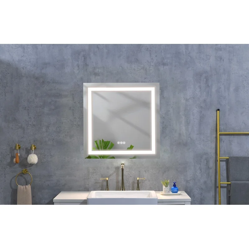 

36" LED Bathroom Mirror Wall-Mounted Vanity Mirror Anti-Fog Dimmable with Memory and 3 Color Settings