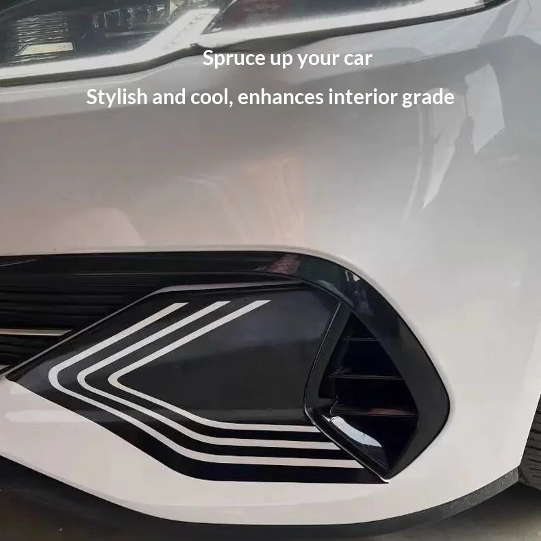 

For BYD Seal 06 DM-i exterior decals, dedicated blacked-out front grille fog light stickers and hood stripe modification decals