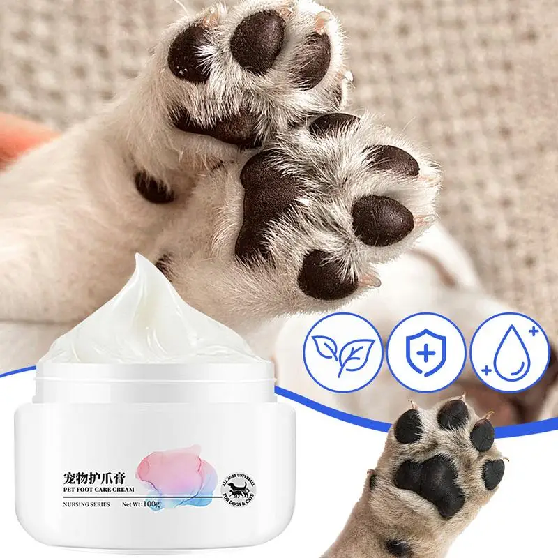 Paw Soother Balm 100g Natural Cream Butter Cat & Dog Paw Wax Licksafe Moisturizing Paw Pad Lotion Paw Protectors For Dry Paws