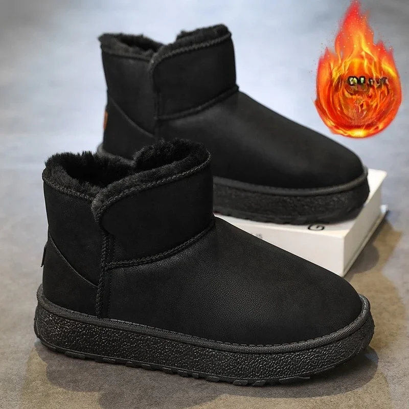 Outdoor Snow Shoes Comfortable Walking Shoes Winter Ankle Boots Boots for Men Platform Hiking Boots Plush Keep Warm Women Boots