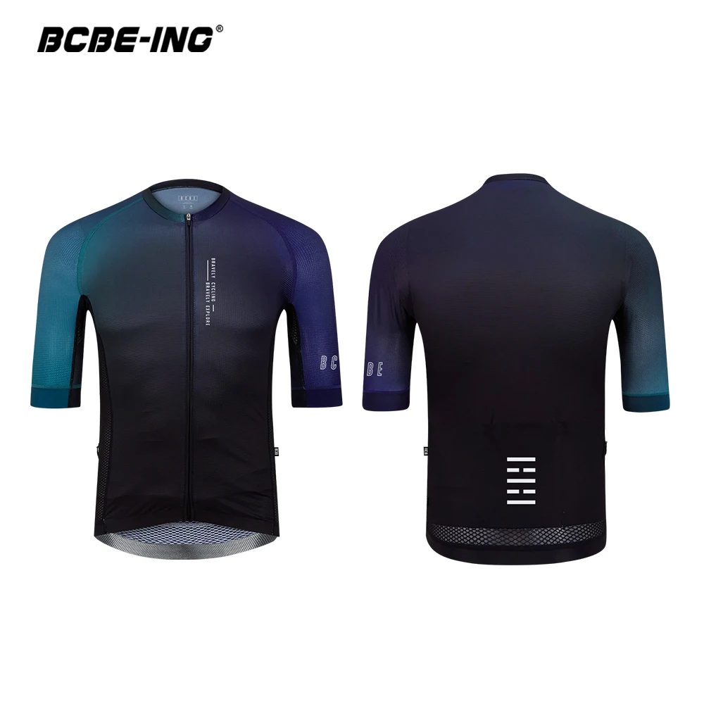 

BCBE-ING Men's Cycling Jersey Summer Bicycle Pro Team Short Sleeve Aero Cycling Jersey Maillot Road Bike Breathable Clothing