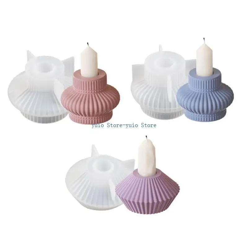 

X7XB Candlestick Molds Silicone Crafts Mold Easy to Clean Stand Moulds