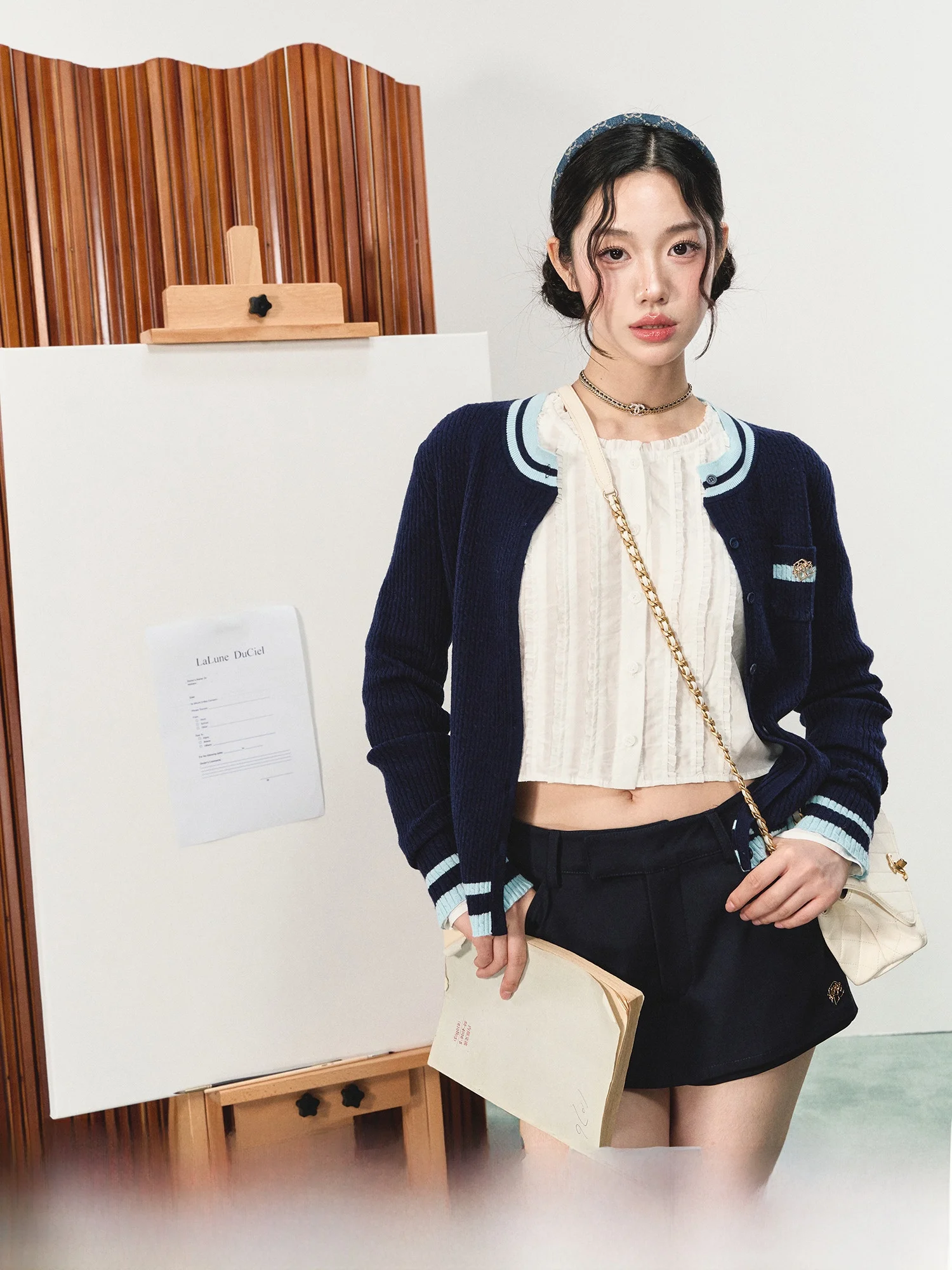 

La Lune Du Ciel Low Waist A-Line Skirt Women's Vintage Slim Fit Design Polyester Blend ort Skirt Autumn Collection