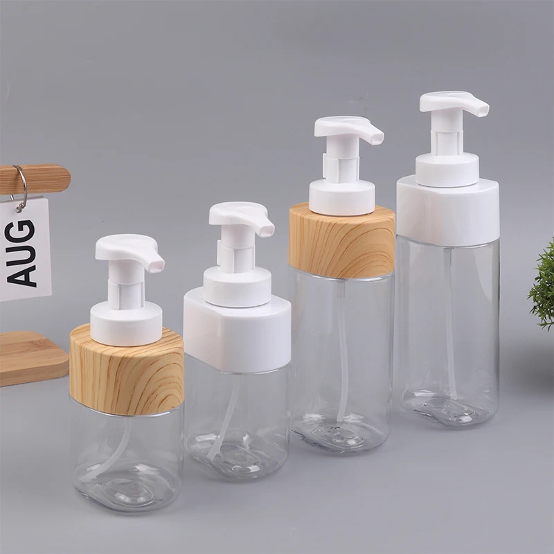 Distributeur de savon moussant à pression transparente, bouteille vide de Gel douche de 300/500ml, récipient de Mousse Portable pour nettoyant pour les mains